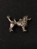 Poodle Dog Sterling Silver Charm Pendant