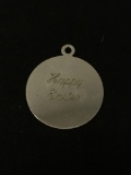 Happy Easter 1965 Sterling Silver Charm Pendant