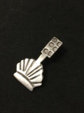 Shell with Light Pole Sterling Silver Charm Pendant