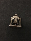 Philadelphia Liberty Bell Sterling Silver Charm Pendant