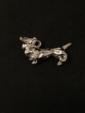 Dachschund Weener Dog Sterling Silver Charm Pendant