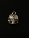 Womans Face Mask Sterling Silver Charm Pendant