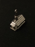 Church Building Sterling Silver Charm Pendant