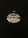 SJC Happy Anniversary Sterling Silver Charm Pendant