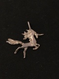 Vintage Unicorn Sterling Silver Charm Pendant