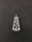 Oil Derrick Sterling Silver Charm Pendant