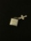 Holy Bible & Cross Sterling Silver Charm Pendant