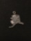 Alaska State Outline Sterling Silver Charm Pendant