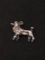 Poodle Dog Sterling Silver Charm Pendant