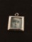 Frame with Baby Picture Inside Sterling Silver Charm Pendant