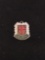 England Shield Sterling Silver Charm Pendant