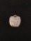 Apple Modernist Sterling Silver Charm Pendant