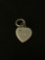 Heart - Marked 11m - Sterling Silver Charm Pendant