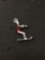 Downhill Skiing Woman Sterling Silver Charm Pendant