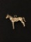 Gold Tone Horse Sterling Silver Charm Pendant