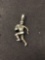 Vintage Football Player Sterling Silver Charm Pendant
