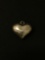 Puffy Heart Sterling Silver Charm Pendant