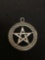 Pentagon Star Sterling Silver Charm Pendant