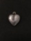 Vintage Puffy Heart Sterling Silver Charm Pendant