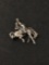 Cowboy Riding Bucking Bronco Sterling Silver Charm Pendant