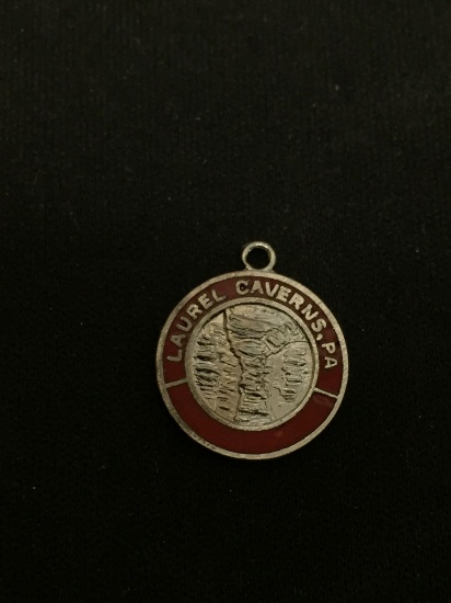 Laurel Caverns PA Sterling Silver Charm Pendant