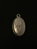 Rose Wedgewood Made in England Sterling Silver Charm Pendant