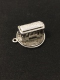 Cable Car Sterling Silver Charm Pendant