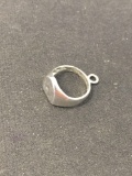 Blank Shield Ring Sterling Silver Charm Pendant