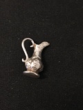 Wine Pitcher Sterling Silver Charm Pendant