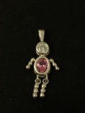 Dangly Man Sterling Silver Charm Pendant