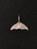 Whale Tail Sterling Silver Charm Pendant