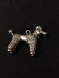 Poodle Dog Sterling Silver Charm Pendant