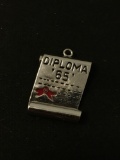 Diploma 1965 Sterling Silver Charm Pendant
