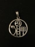 Art Design Sterling Silver Charm Pendant