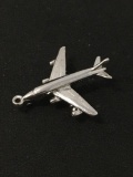Jumbo Jet Sterling Silver Charm Pendant