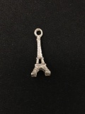 Eifle Tower 3D Sterling Silver Charm Pendant