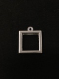 Picture Frame Sterling Silver Charm Pendant