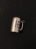 HB Beer Stein Mug Sterling Silver Charm Pendant