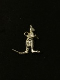 Kangaroo Sterling Silver Charm Pendant