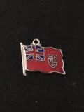 Vintage Canadian Flag Sterling Silver Charm Pendant