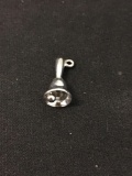 Music Bell Sterling Silver Charm Pendant