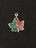 Maple Leaf Sterling Silver Charm Pendant