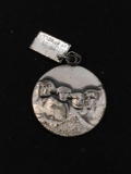 Mount Rushmore National Monument Sterling Silver Charm Pendant