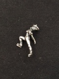 Figure skating Woman Sterling Silver Charm Pendant