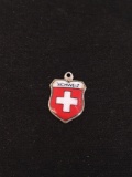 Schweiz Germany Shield Sterling Silver Charm Pendant