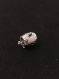 Beer Keg Sterling Silver Charm Pendant