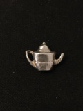Tea Pot Sterling Silver Charm Pendant