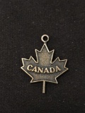 Canada Maple Leaf Sterling Silver Charm Pendant