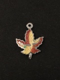 Niagara Falls Canada Maple Leaf Sterling Silver Charm Pendant