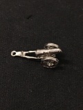 Civil War Cannon Sterling Silver Charm Pendant